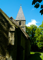 Looking down the north wall from the east end